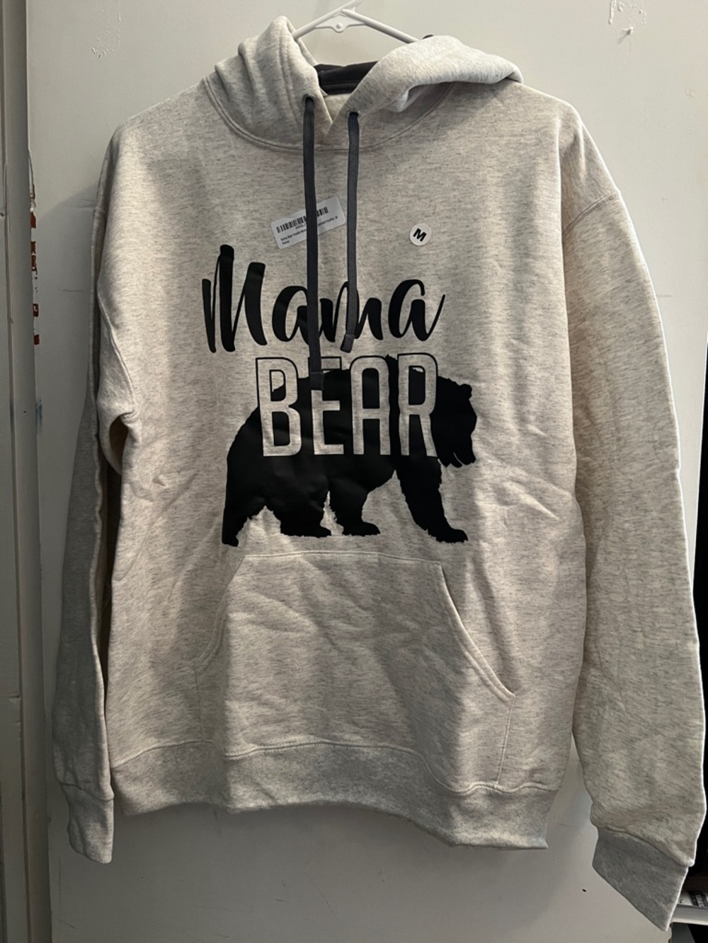 Mama bear light grey hoodie